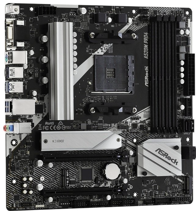Материнская плата ASRock A520M PRO4 купить,NaN