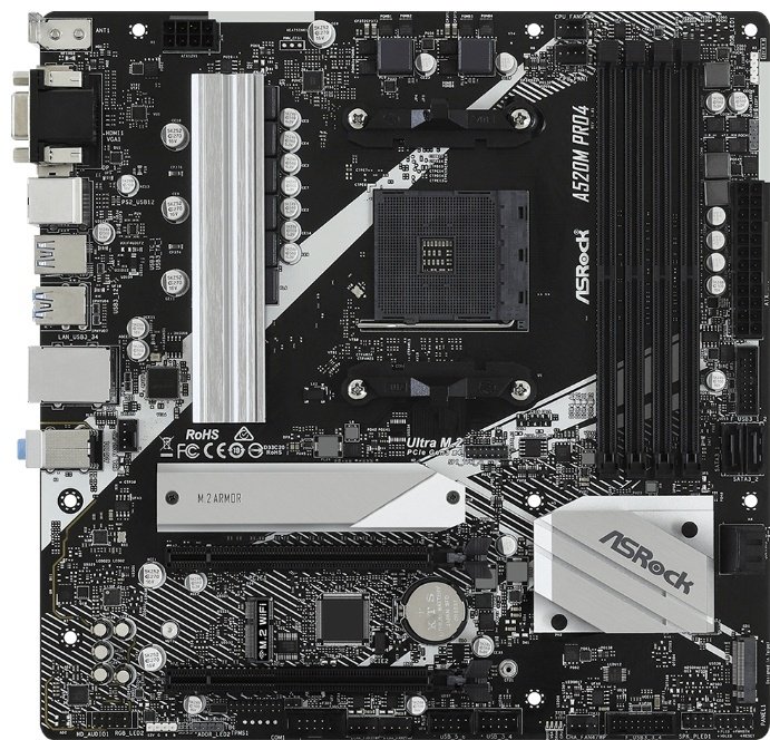 Материнская плата ASRock A520M PRO4 купить,NaN