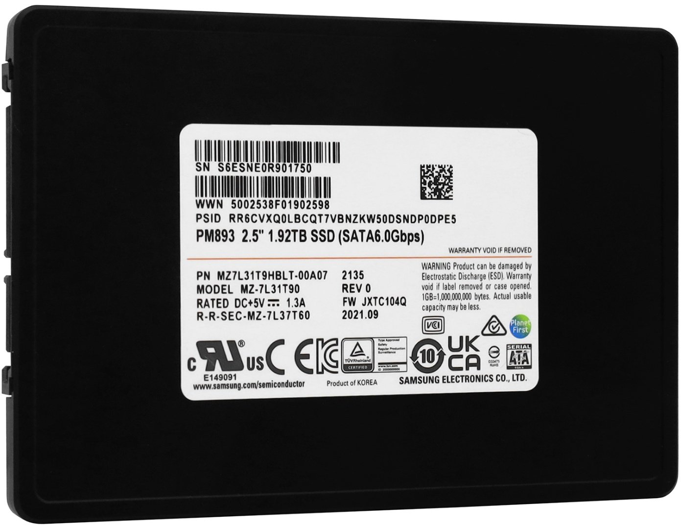 SSD Samsung MZ7L31T9HBLT-00A07 1920 ГБ купить,776654