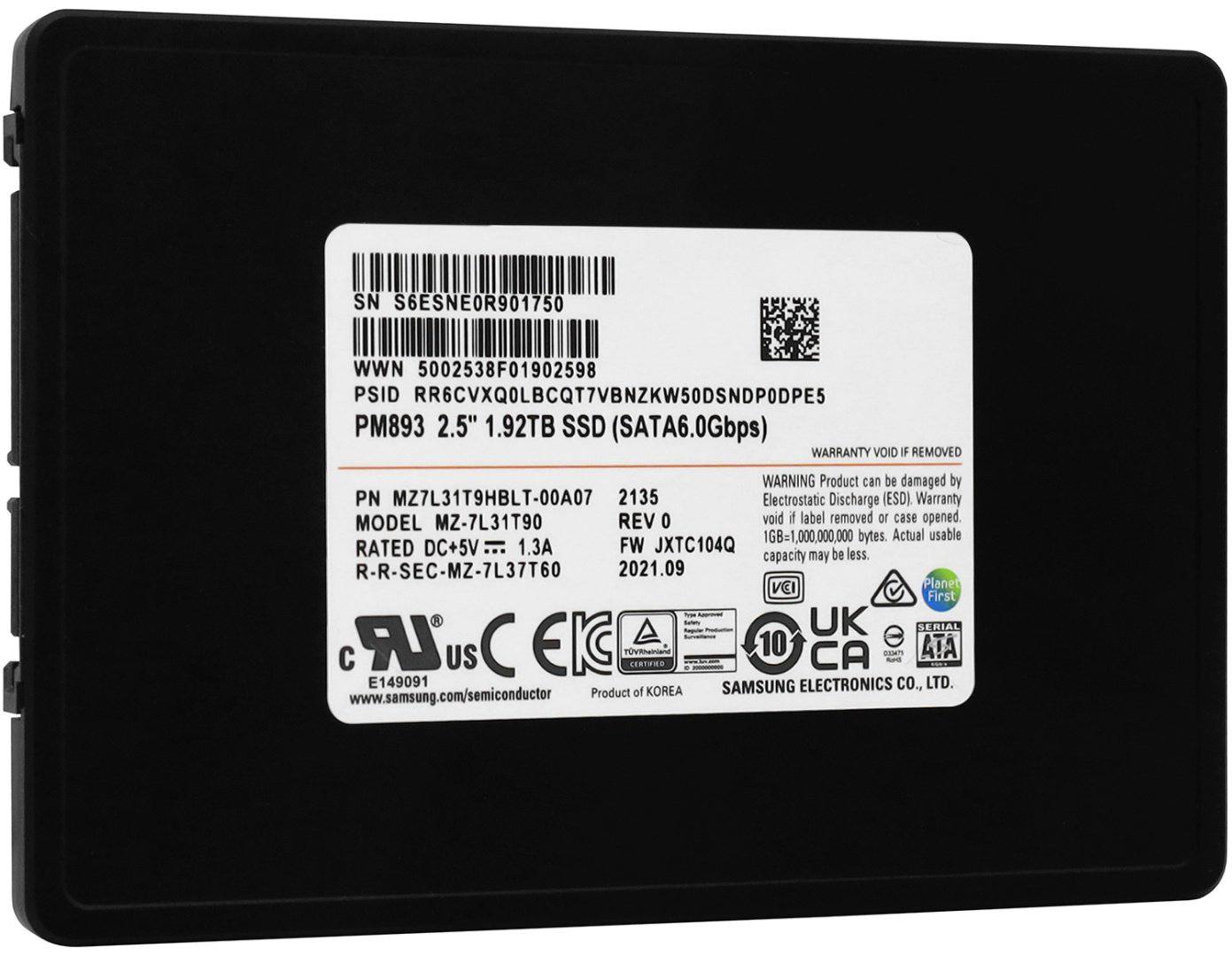 SSD Samsung MZ7L31T9HBLT-00A07 1920 ГБ купить,776654