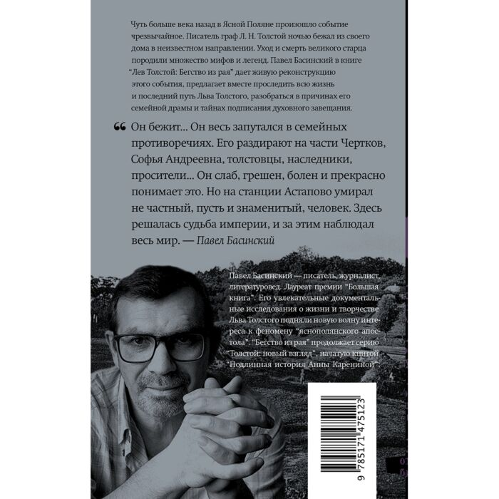 Искусство Басинский П. Лев Толстой Бегство из рая купить,NaN