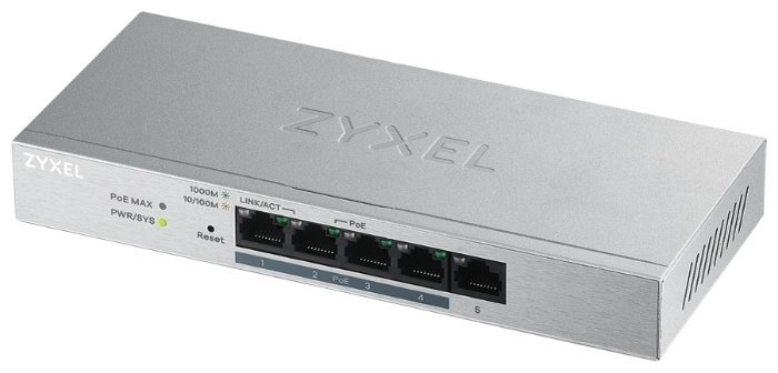ZyXEL GS1200-5HPv2-EU0101F серебристый купить,44661