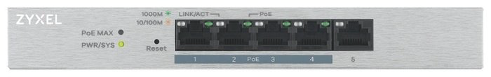 ZyXEL GS1200-5HPv2-EU0101F серебристый купить,44661