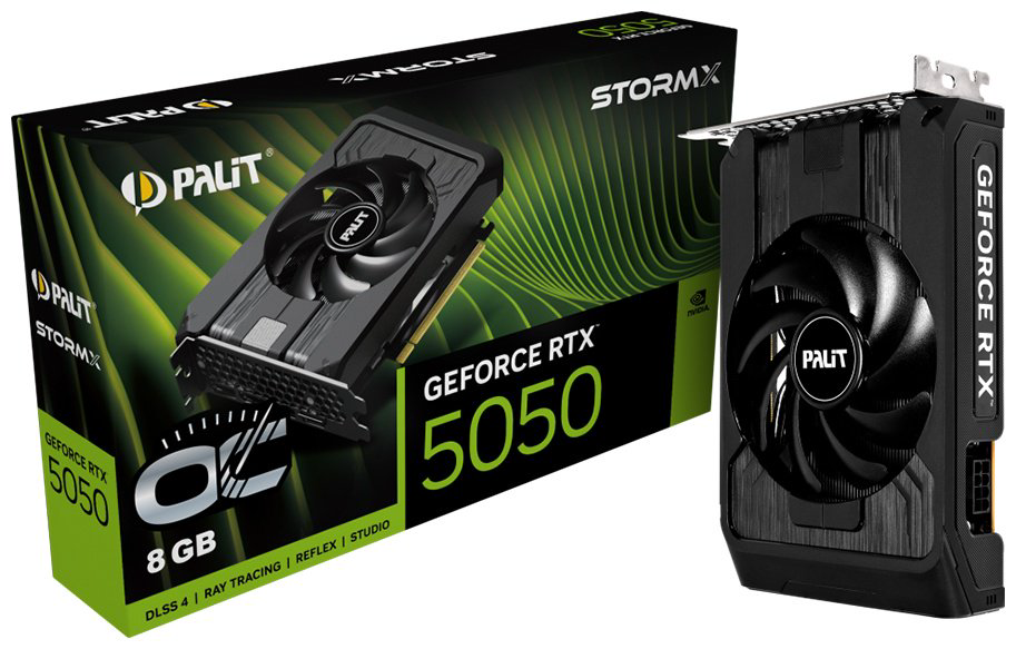 Видеокарта Palit RTX5050 STORMX OC 8G (NE65050T19P1-GB2070F) 8 Гб купить,196990