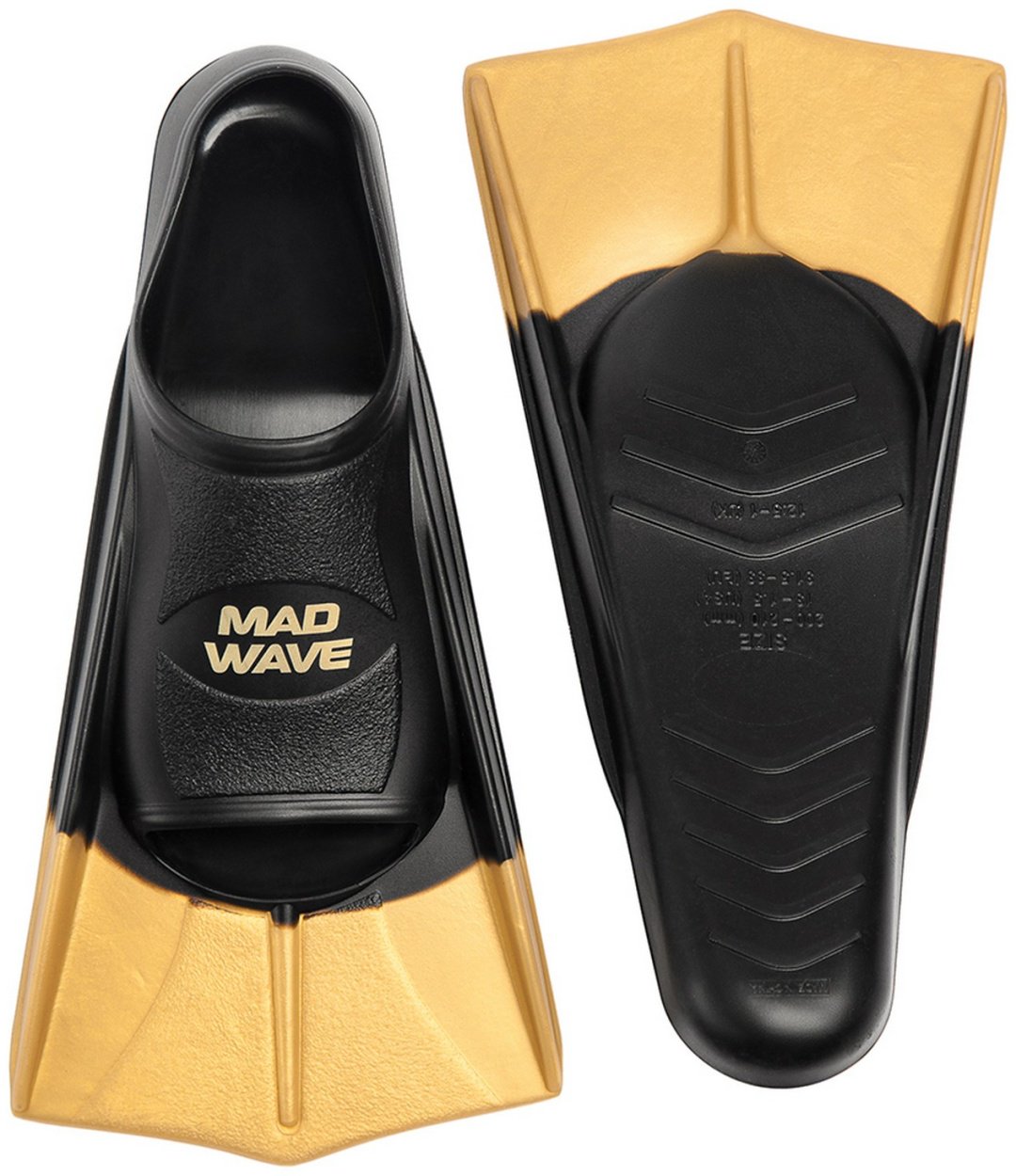 Ласты Madwave Fins training M0747 10 18W с закрытой пяткой золотой 31, 33