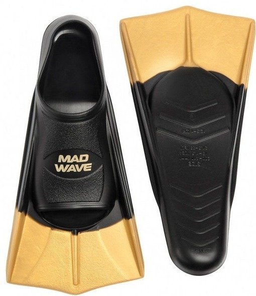 Ласты Madwave M0747 10 18W с закрытой пяткой черный, золотой 33, 34