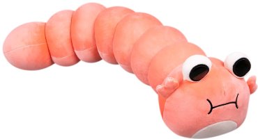 Мягкая игрушка BULU-XIONG Гусеница, высота 70 см, розовый
