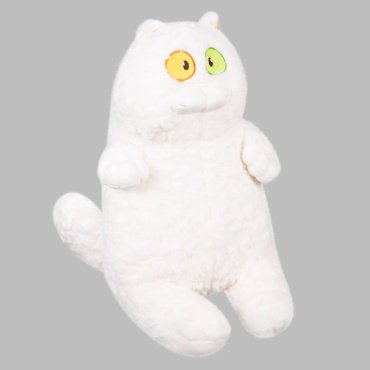 Мягкая игрушка BULU-XIONG Кот, высота 33 см, белый