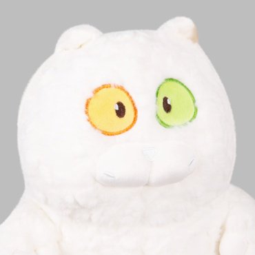 Мягкая игрушка BULU-XIONG Кот, высота 33 см, белый