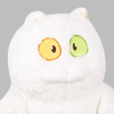 Мягкая игрушка BULU-XIONG Кот, высота 33 см, белый купить,NaN