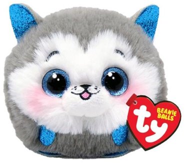 Мягкая игрушка TY хаски-шарик, высота 10 см, серый