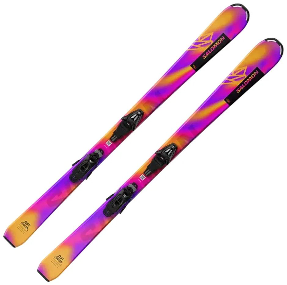 Salomon L Lux JR + L C5 GW J75 L47623400 120 см фиолетовый, желтый