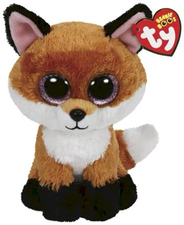 Мягкая игрушка TY лисичка Мидоу, высота 25 см, коричневый