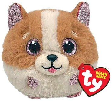 Мягкая игрушка TY PUFFIES собака-шарик, высота 10 см, мультиколор