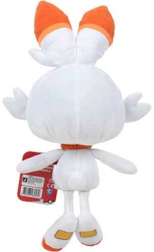 Мягкая игрушка Pokemon Scorbunny, высота 20 см, белый, оранжевый
