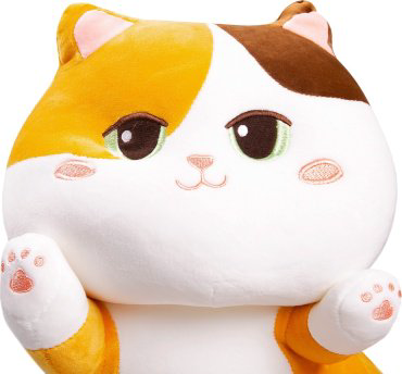 Мягкая игрушка BULU-XIONG Кот, высота 35 см, оранжевый купить,NaN
