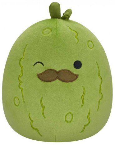 Мягкая игрушка Squishmallows Соленый огурец Charles, высота 19 см, зеленый