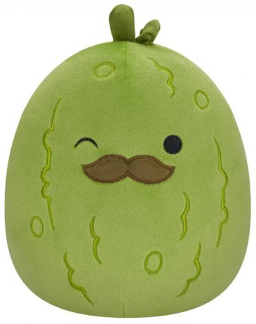 Мягкая игрушка Squishmallows Соленый огурец Charles, высота 19 см, зеленый