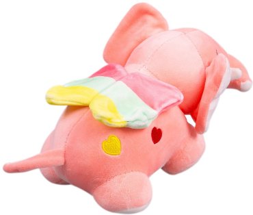 Мягкая игрушка BULU-XIONG Слон, высота 23 см, розовый