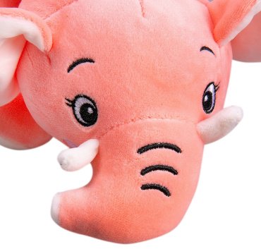 Мягкая игрушка BULU-XIONG Слон, высота 23 см, розовый