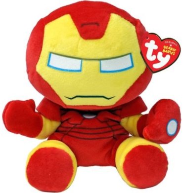 Мягкая игрушка TY IRON MAN, высота 15 см, мультиколор