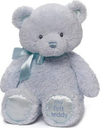 Мягкая игрушка Gund МОЙ ПЕРВЫЙ MЕДВЕЖОНОК, высота 38 см, голубой