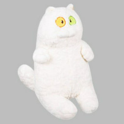 Мягкая игрушка BULU-XIONG Кот, высота 33 см, белый