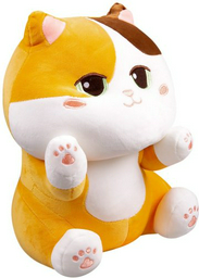 Мягкая игрушка BULU-XIONG Кот, высота 35 см, оранжевый