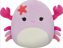 Мягкая игрушка Squishmallows Краб, высота 19 см, розовый