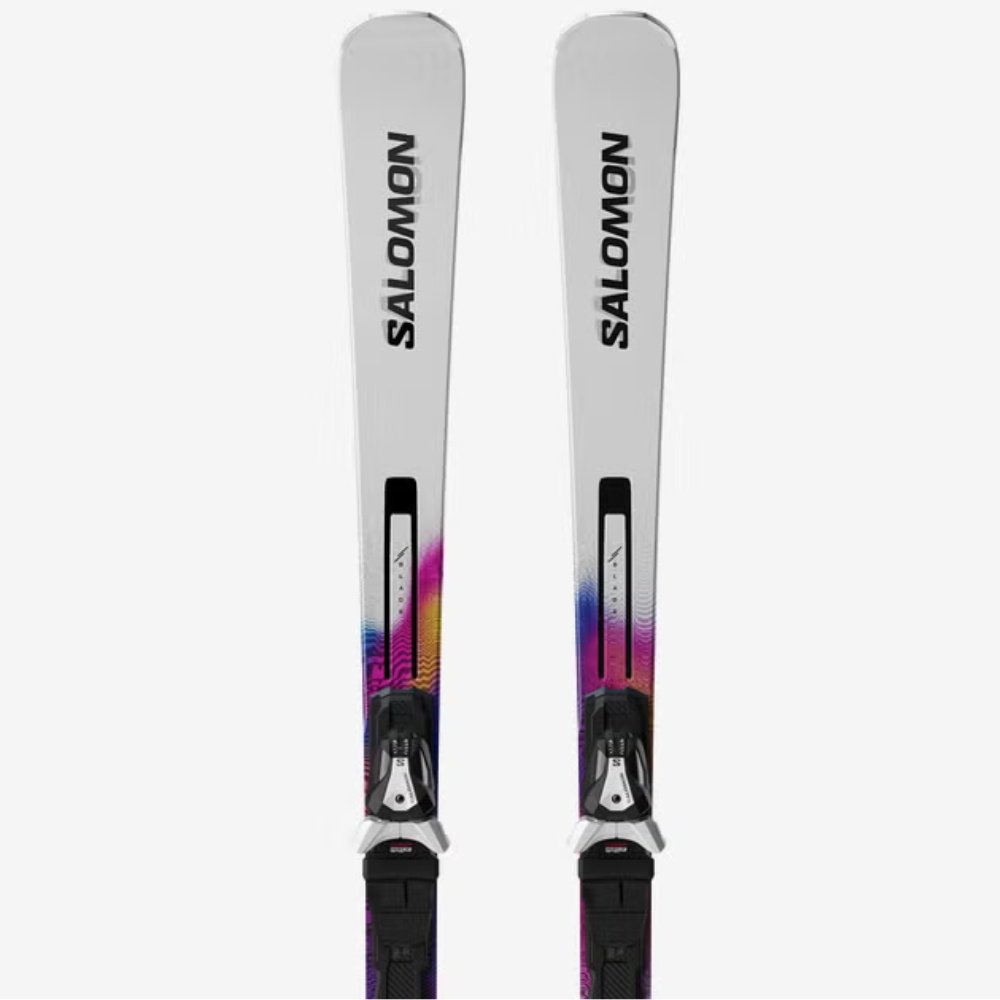 Лыжи Salomon E Addikt + E Mi12 Gw white-black F80/L47827600/170 2025 170 см белый
