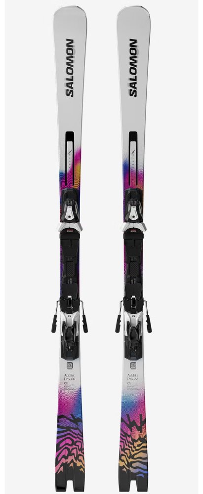 Лыжи Salomon E Addikt + E Mi12 Gw white-black F80/L47827600/170 2025 170 см белый