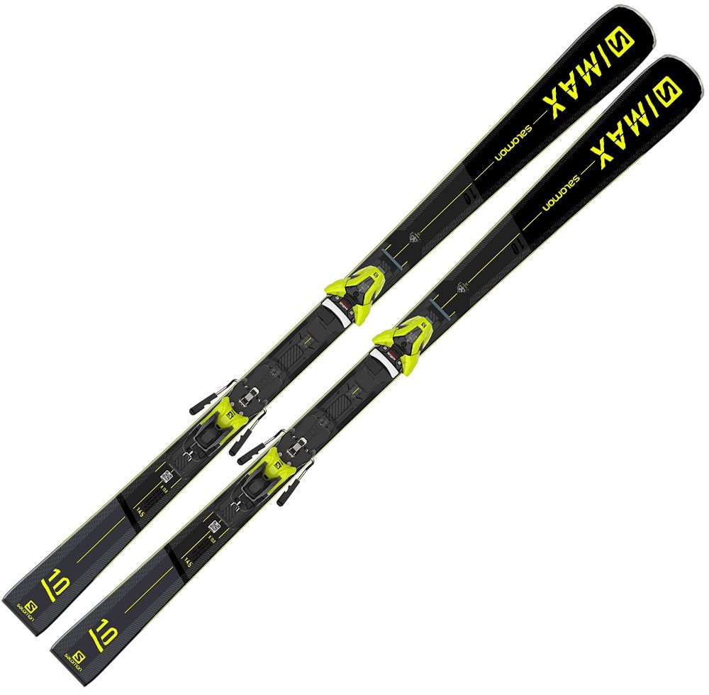 Лыжи Salomon S/Max 10 + M11 GW F80 L41134300 зима 160 см черный купить,NaN