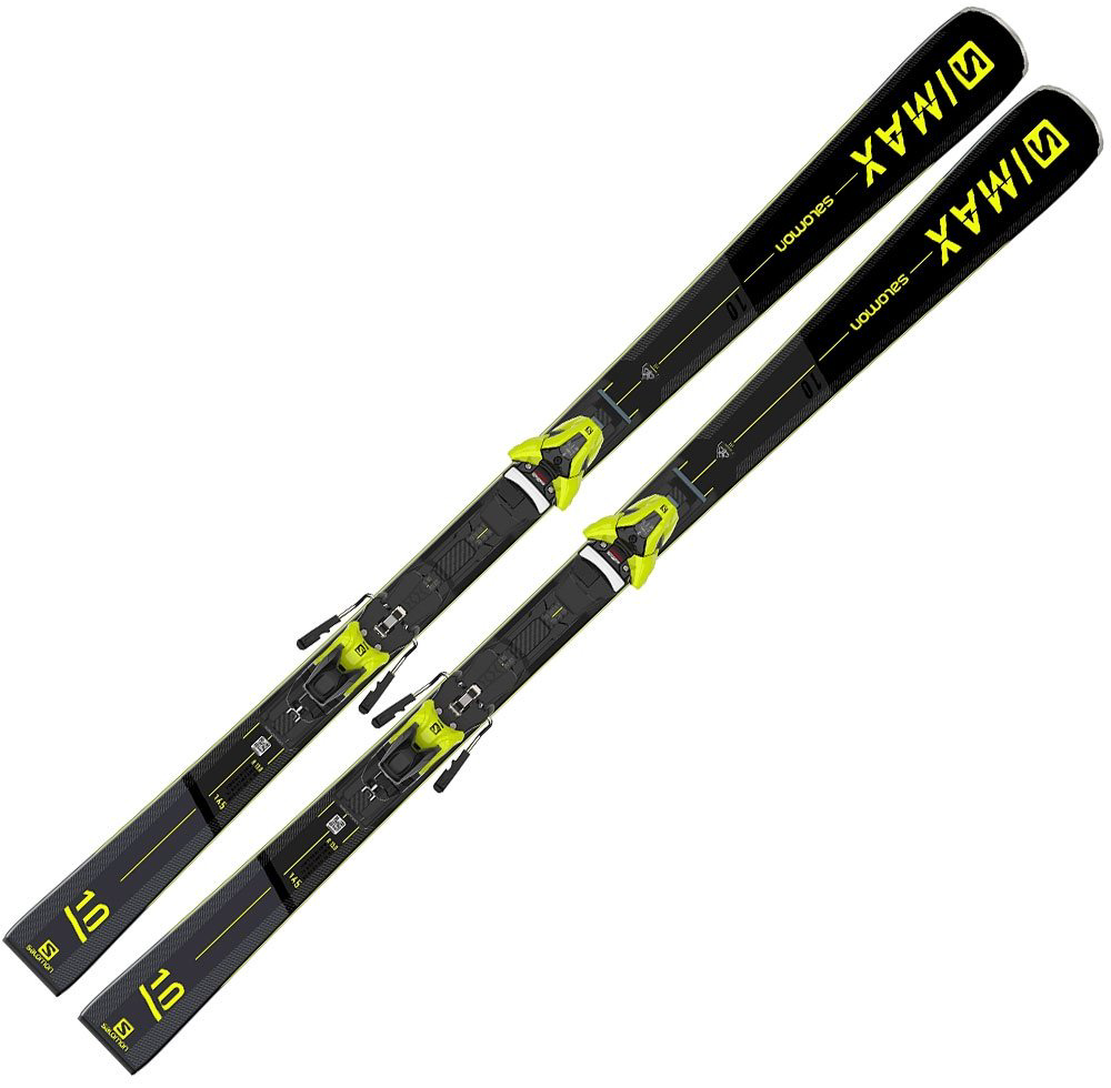 Лыжи Salomon S/Max 10 + M11 GW F80 L41134300 зима 160 см черный купить,NaN