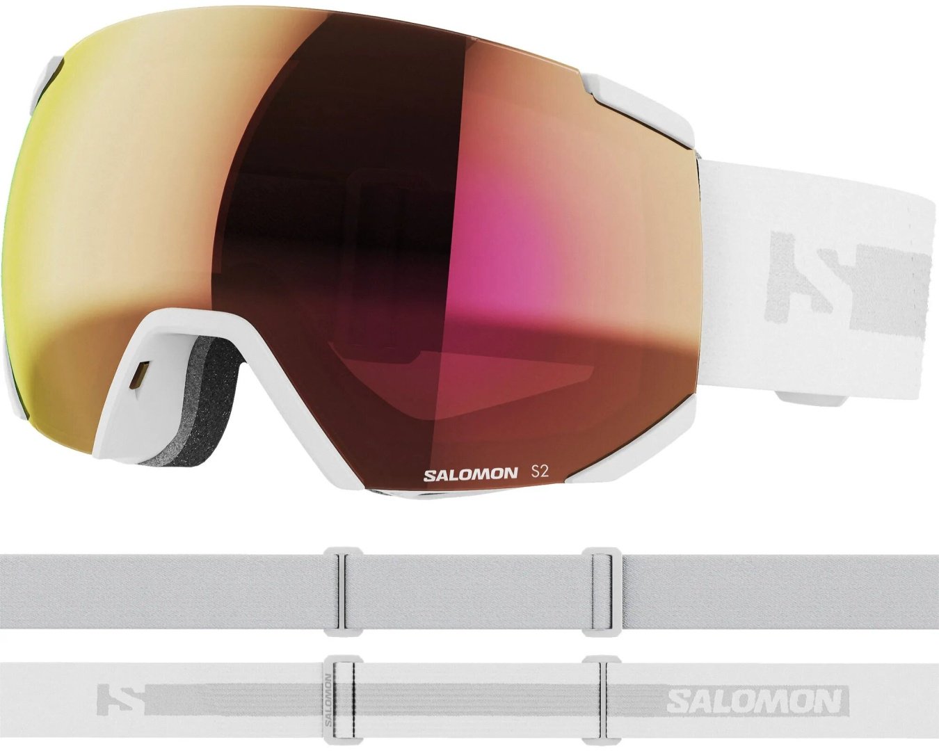 Маска горнолыжная Salomon Radium, L47005600 белый размер one size купить,NaN