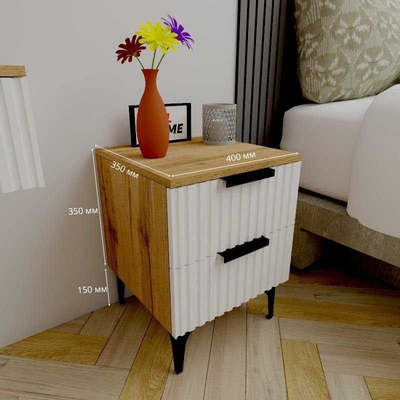 Тумба Adel Home Нони AH0588 40x50x35см бело-коричневый купить,NaN