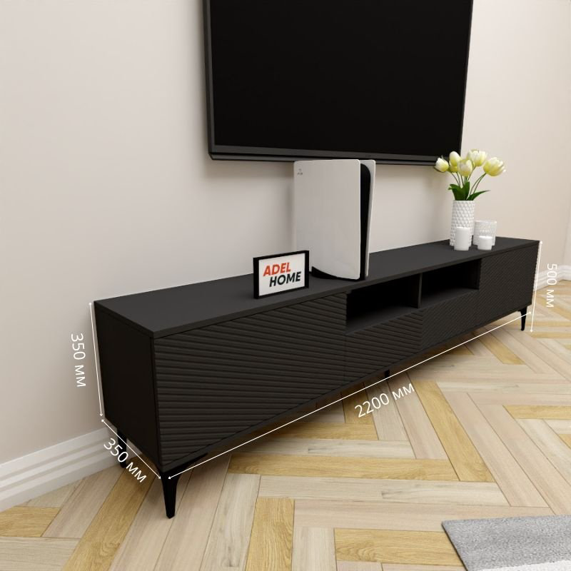 ТВ-тумба напольная Adel Home AH0734 Рошин 220x50x35см черный купить,NaN