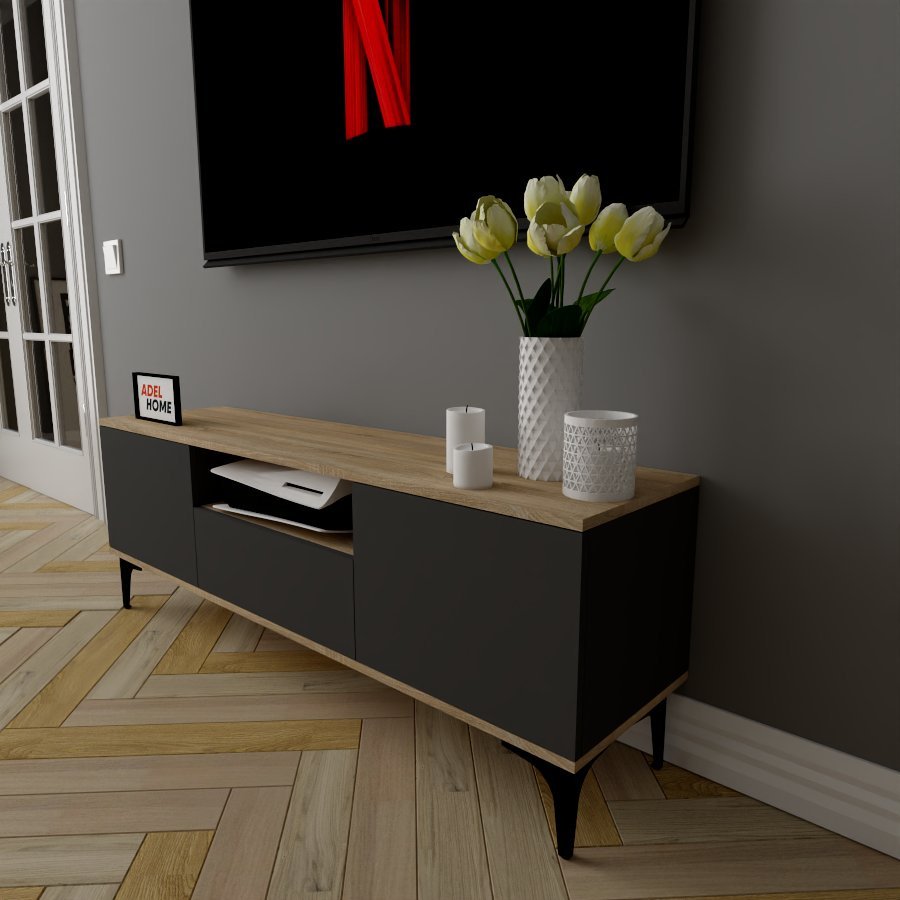 ТВ-тумба напольная Adel Home AH0257 Клума 140x50x35см серо-коричневый купить,NaN