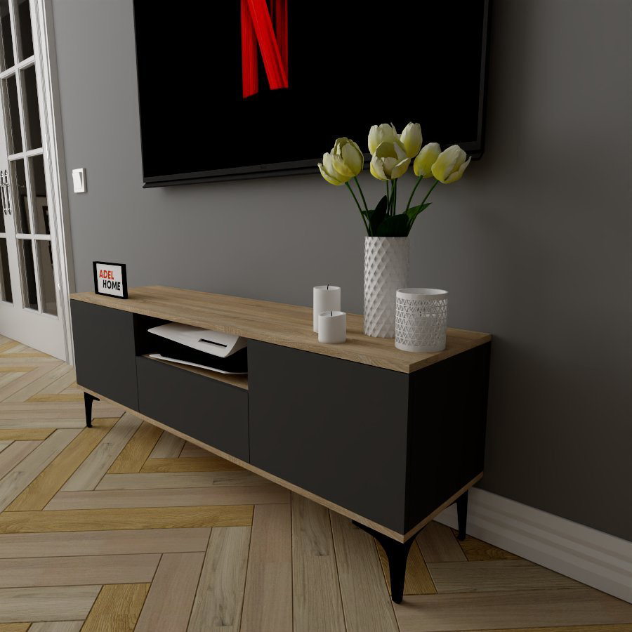 ТВ-тумба напольная Adel Home AH0257 Клума 140x50x35см серо-коричневый купить,NaN