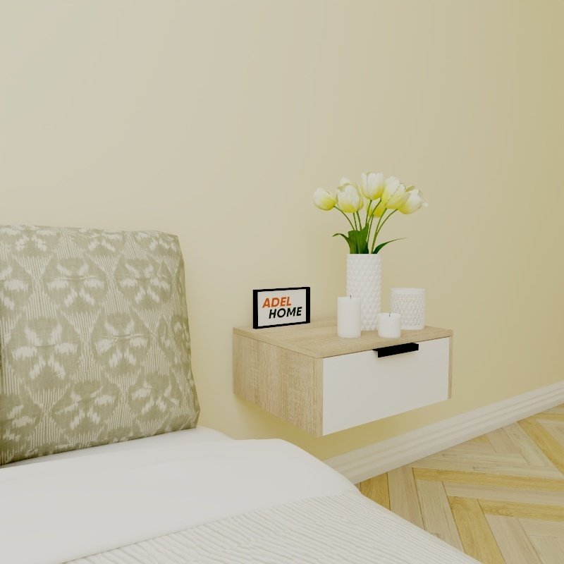 Тумба Adel Home Мида AH0147 50x20x35см бело-коричневый купить,NaN