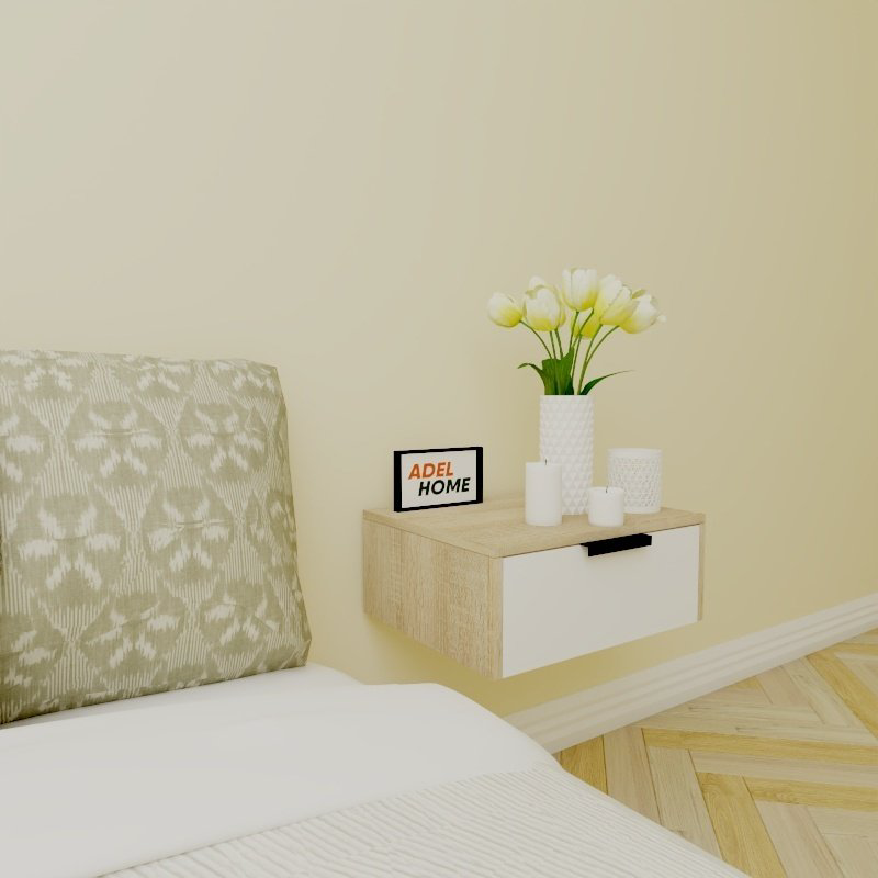 Тумба Adel Home Мида AH0147 50x20x35см бело-коричневый купить,NaN