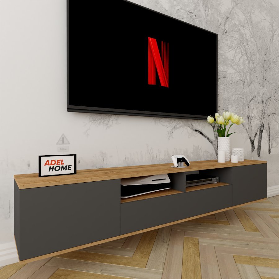 ТВ-тумба Adel Home Ребека AH0323 200x35x35см серый купить,NaN