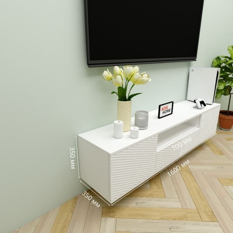 ТВ-тумба Adel Home Триш AH0678 160x35x35см белый купить,NaN