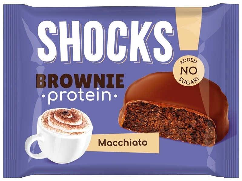 Печенье протеиновое FitnesShock Брауни латте макиато 50 гр