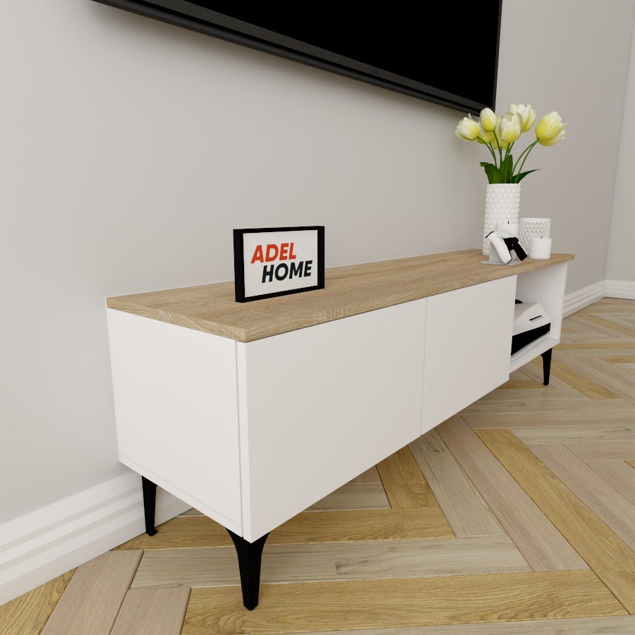 ТВ-тумба напольная Adel Home AH0220 Элина 140x45x35см бело-коричневый купить,NaN