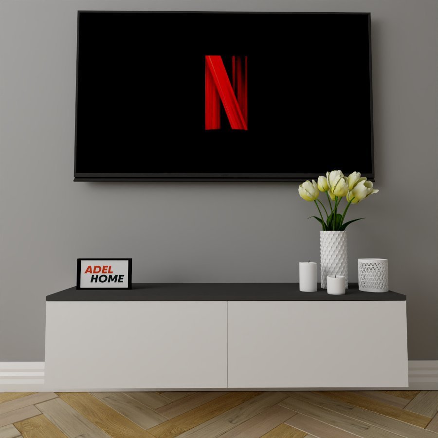 ТВ-тумба Adel Home Эзра AH0245 120x30x35см бело-серый купить,NaN