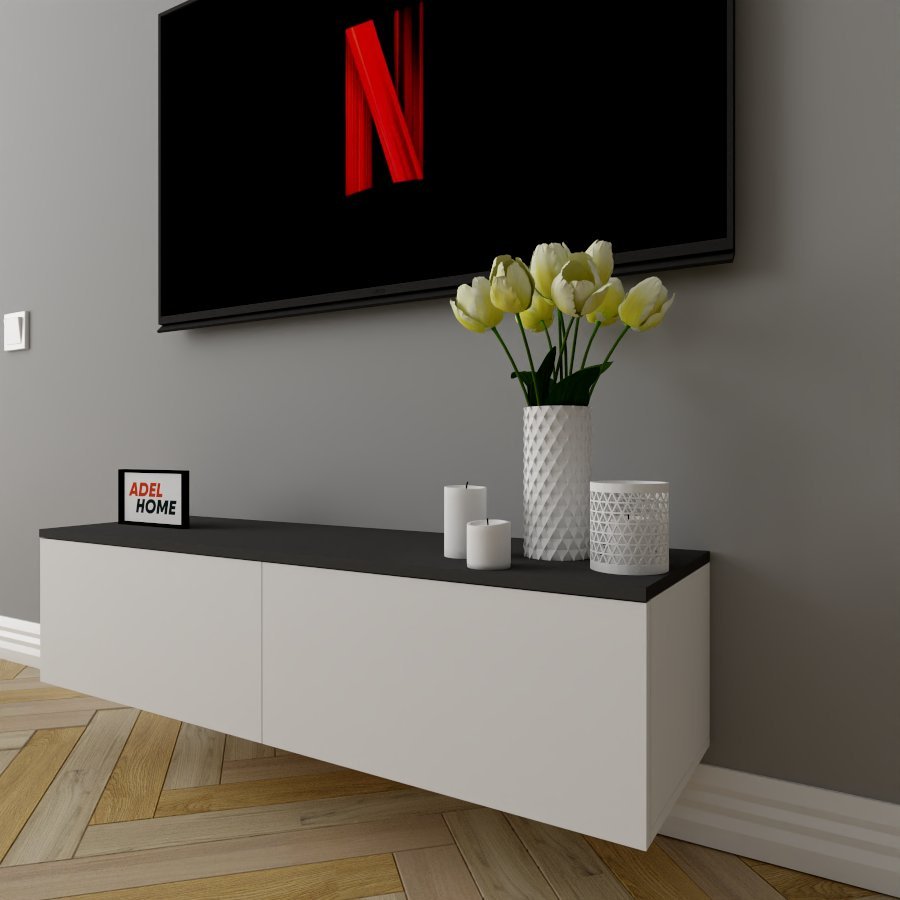 ТВ-тумба Adel Home Эзра AH0245 120x30x35см бело-серый купить,NaN
