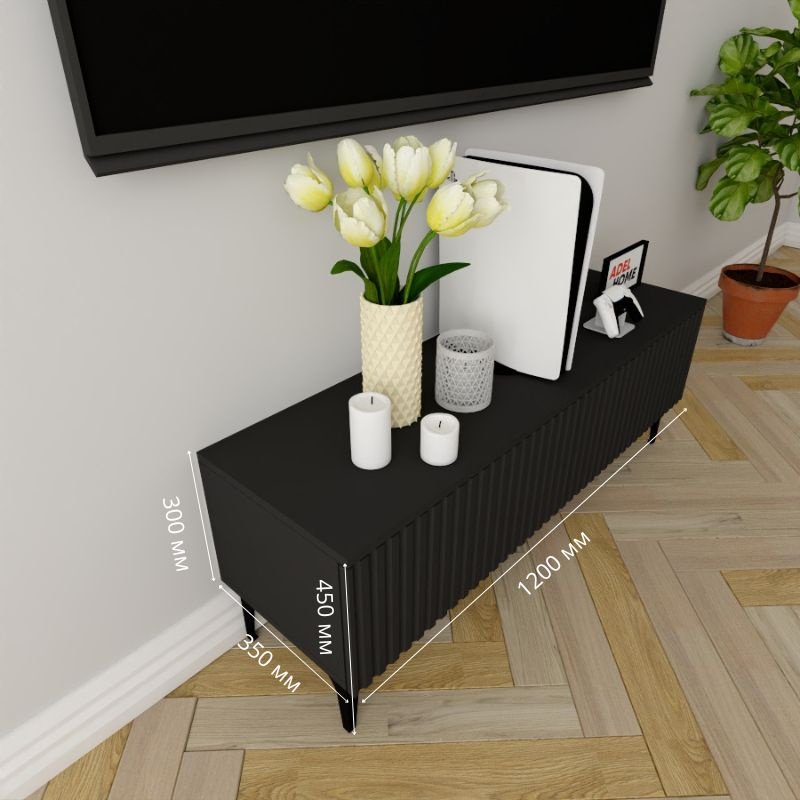 ТВ-тумба напольная Adel Home AH0808 Селина 120x45x35см черный купить,NaN