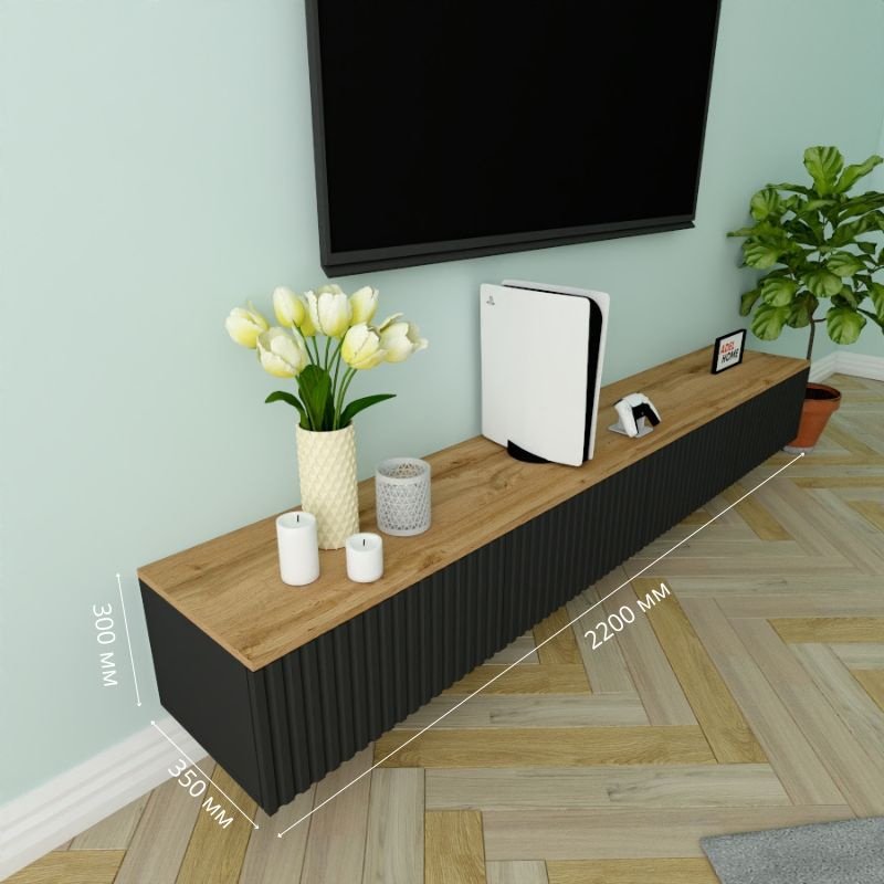 ТВ-тумба Adel Home Карлиса AH0755 220x30x35см черный купить,NaN