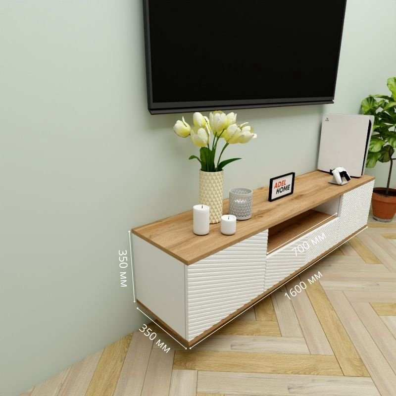 ТВ-тумба Adel Home Рубин AH0680 160x35x35см коричневый/белый купить,NaN