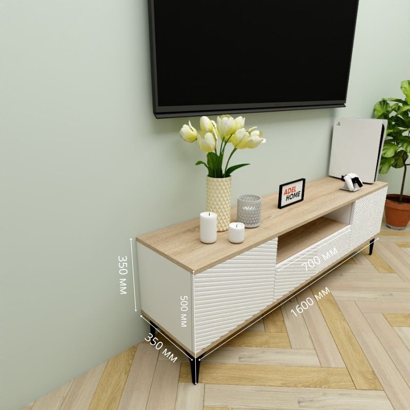 ТВ-тумба напольная Adel Home AH0685 Шанта 160x50x35см коричнево-белый купить,NaN